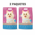 Arena de tofu natural para gatos, pack de 2 bolsas de 6 L